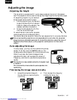 Preview for 27 page of Toshiba TDP-P75 Owner'S Manual