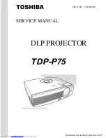 Toshiba TDP-P75 Service Manual preview