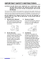 Preview for 3 page of Toshiba TDP-P8 User Manual