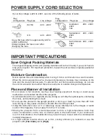 Preview for 8 page of Toshiba TDP-P8 User Manual