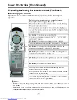 Preview for 20 page of Toshiba TDP-P8 User Manual