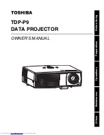 Toshiba TDP-P9 Owner'S Manual preview