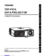 Toshiba TDP-PX10 Owner'S Manual preview