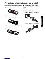 Предварительный просмотр 21 страницы Toshiba TDP-PX10 Owner'S Manual