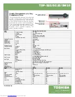 Предварительный просмотр 2 страницы Toshiba TDP-S25 Specifications