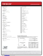 Preview for 2 page of Toshiba TDP-SC35U Characteristics