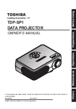 Preview for 1 page of Toshiba TDP-SP1 Owner'S Manual