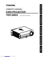 Toshiba TDP-SW20 Owner'S Manual preview