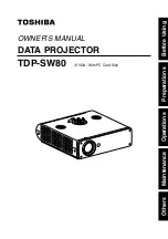 Preview for 1 page of Toshiba TDP-SW80 Owner'S Manual