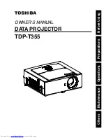 Toshiba TDP-T355 Owner'S Manual preview