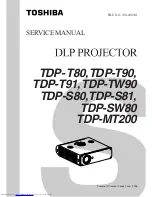 Toshiba TDP- T80 Service Manual preview