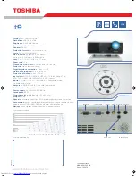 Предварительный просмотр 2 страницы Toshiba TDP-T9 Specifications