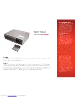 Preview for 1 page of Toshiba TDP-T95U Product Specifications