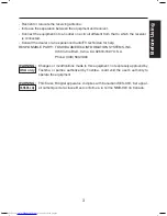 Preview for 3 page of Toshiba TDP TDP-S8 Owner'S Manual