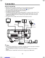 Preview for 22 page of Toshiba TDP TDP-S8 Owner'S Manual