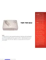 Toshiba TDP-TW100 Product Specifications preview