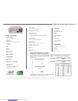 Preview for 2 page of Toshiba TDP-TW100 Product Specifications