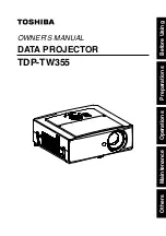 Preview for 2 page of Toshiba TDP-TW355 Owner'S Manual