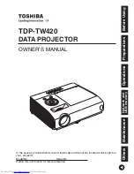 Toshiba TDP-TW420 Owner'S Manual предпросмотр