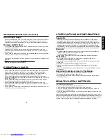 Preview for 6 page of Toshiba TDP-TW90 Owner'S Manual