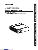 Preview for 1 page of Toshiba TDP-TW90A Owner'S Manual