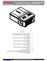 Toshiba TDP-WX5400 Installation Manual preview