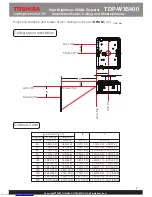 Preview for 3 page of Toshiba TDP-WX5400 Installation Manual