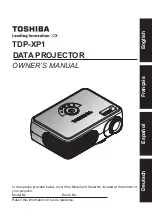 Preview for 47 page of Toshiba TDP-XP1 Owner'S Manual