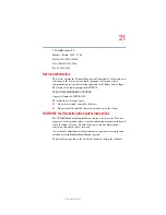 Preview for 21 page of Toshiba TE2300 Series User Manual