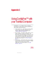 Preview for 215 page of Toshiba TE2300 Series User Manual