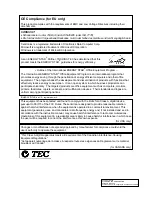 Preview for 2 page of Toshiba TEC B-SX4T-QP Owner'S Manual