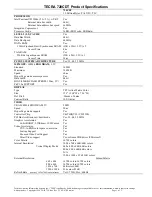 Предварительный просмотр 1 страницы Toshiba Tecra 710CDT Specification Sheet