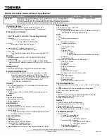 Preview for 1 page of Toshiba Tecra A10-S3553 Specifications