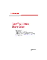 Preview for 1 page of Toshiba Tecra A2 User Manual