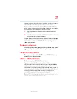 Preview for 21 page of Toshiba Tecra A2 User Manual