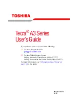 Toshiba Tecra A3 User Manual preview
