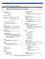 Preview for 1 page of Toshiba Tecra A6-EZ6411 Detailed Product Specification