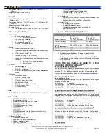 Preview for 2 page of Toshiba Tecra A6-EZ6411 Detailed Product Specification