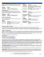 Preview for 3 page of Toshiba Tecra A6-S513 Specification