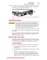 Предварительный просмотр 71 страницы Toshiba TECRA A9 Series User Manual