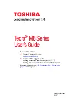 Предварительный просмотр 1 страницы Toshiba TECRA GMAD00134010 User Manual