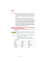 Preview for 16 page of Toshiba Tecra L2 User Manual