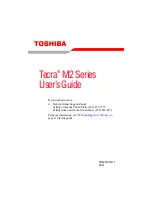 Preview for 1 page of Toshiba TECRA M2 User Manual