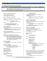 Preview for 1 page of Toshiba Tecra M5-S4332 Specifications