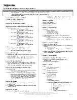 Preview for 1 page of Toshiba Tecra M5-ST5011 Specifications