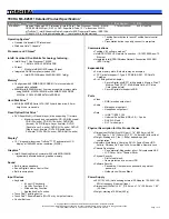 Preview for 1 page of Toshiba Tecra M6-EZ6611 Specifications