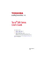 Предварительный просмотр 1 страницы Toshiba Tecra M9 Series User Manual