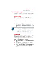 Предварительный просмотр 71 страницы Toshiba Tecra M9 Series User Manual