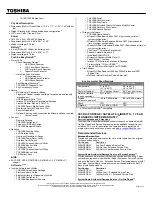 Preview for 2 page of Toshiba Tecra M9-ST5511 Specifications