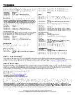 Preview for 3 page of Toshiba Tecra M9-ST5511 Specifications